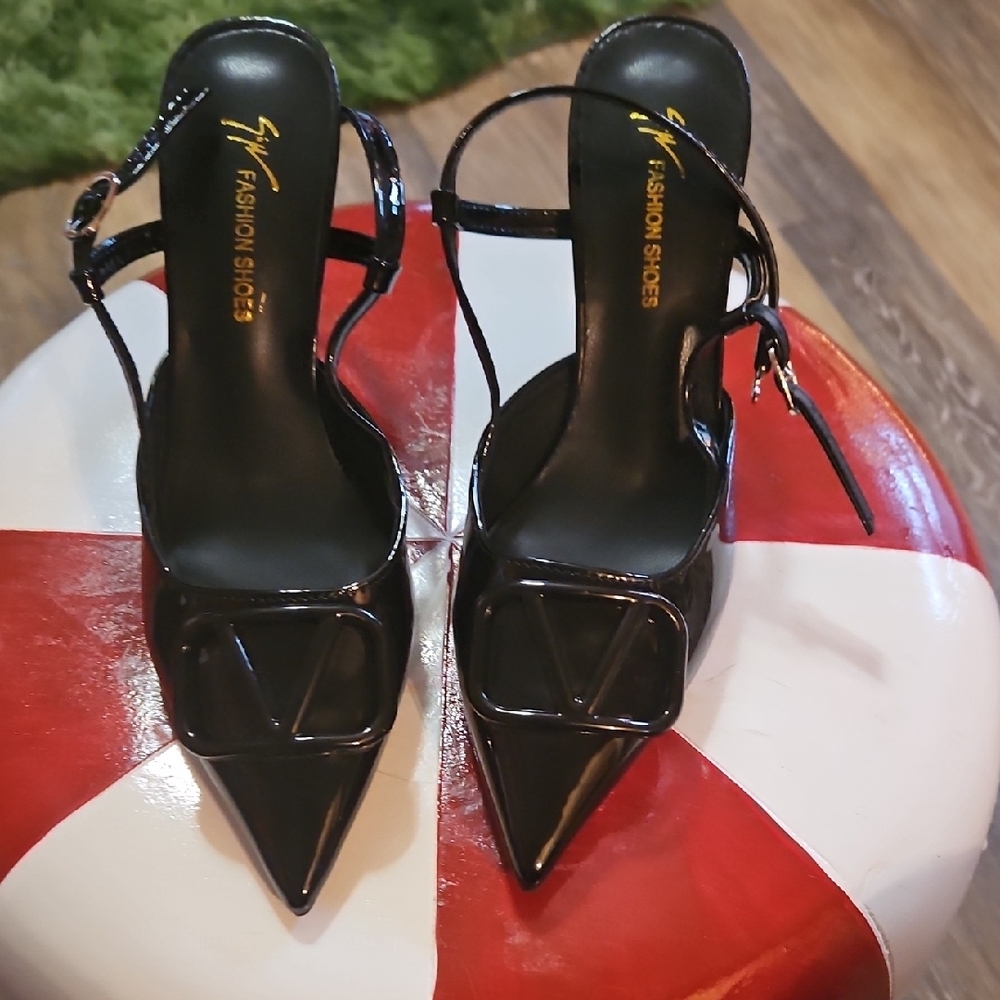 Black Patent Leather Women's Heels